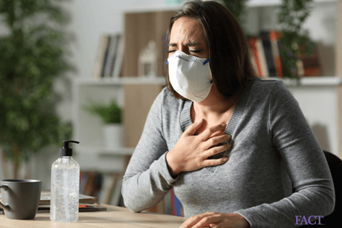 Woman with heaviness in chest